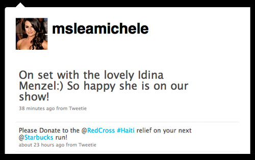 Lea Michele, Twitter Lea Michele, Twitter